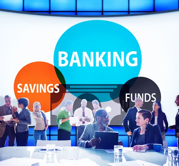 Banking besparingar fonder koncept — Stockfoto