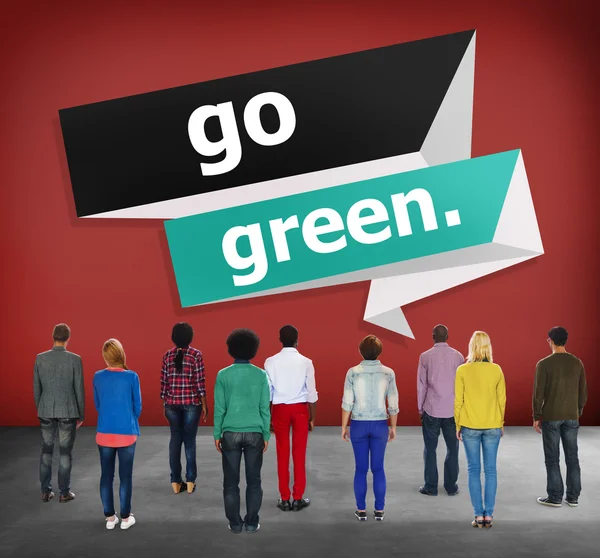 Go Green Concept de conservation environnementale — Photo