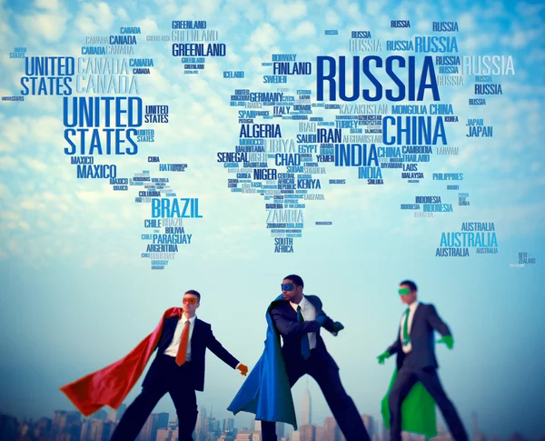Rusland Geglobaliseerde Wereld Internationale Landen Globalisering Concept — Stockfoto