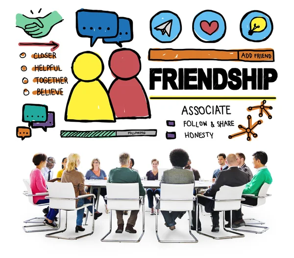 Freundschaft, Social Media Konzept — Stockfoto