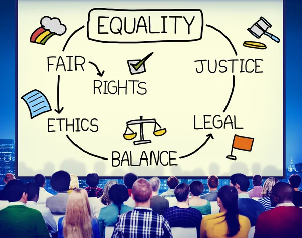 Рівність прав баланс концепції — стокове фото