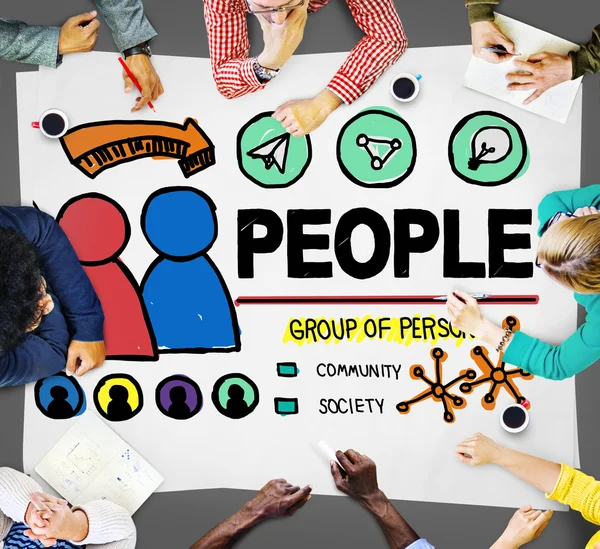 Grupo de personas Concepto comunitario — Foto de Stock