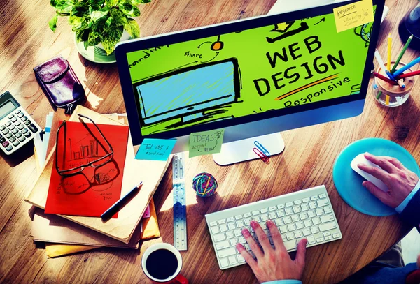 Conceito de desenvolvimento de Web Design — Fotografia de Stock