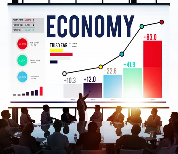 Personas y Economía Bancaria Concepto de Finanzas — Foto de Stock