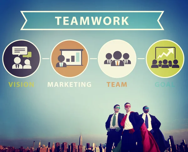 Imprenditori e concetto di lavoro di squadra — Foto Stock