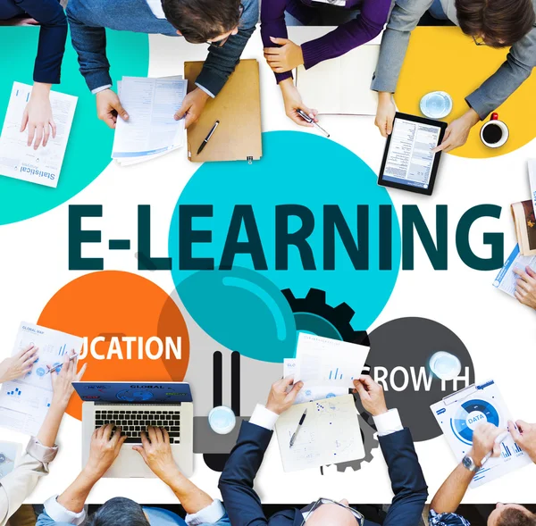 Concepto de Conocimiento E-learning — Foto de Stock