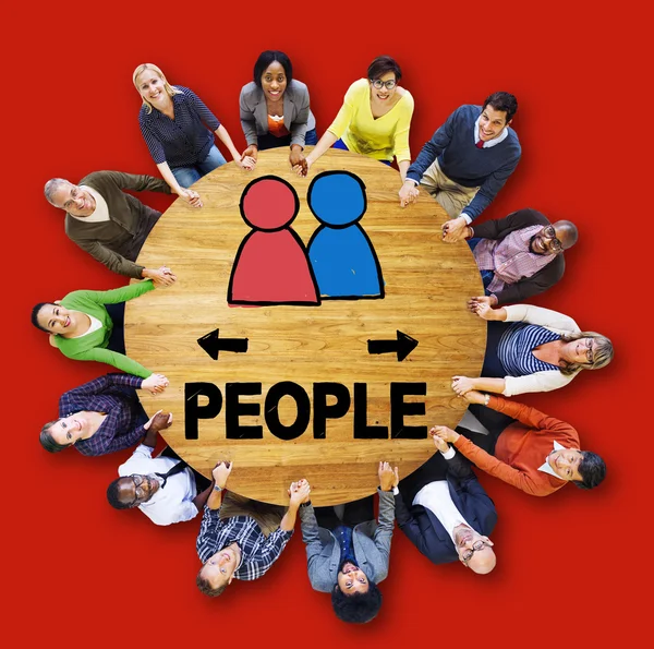 Grupo de personas Concepto comunitario — Foto de Stock