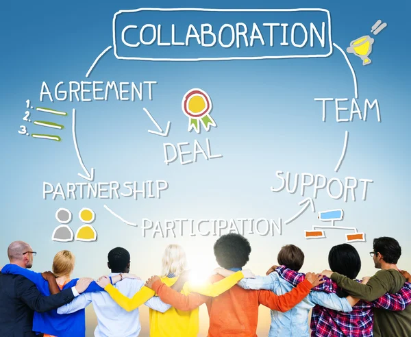 Samarbete partnerskap anslutning koncept — Stockfoto