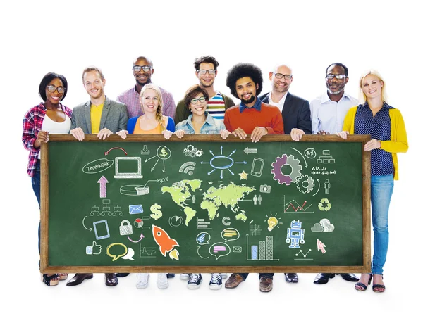 Group of Diversity People and Global Business — Stock Photo, Image