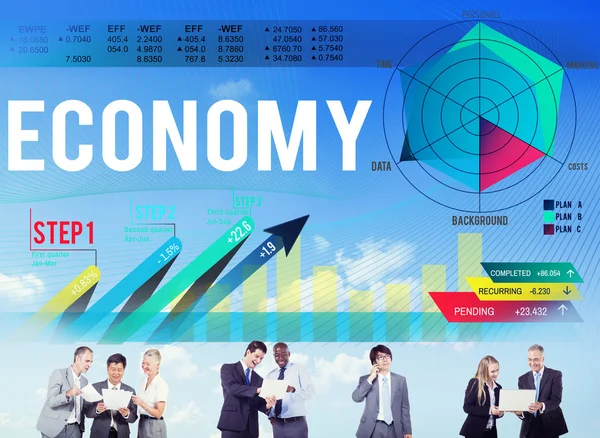 Economía Finanzas Presupuesto Concepto — Foto de Stock