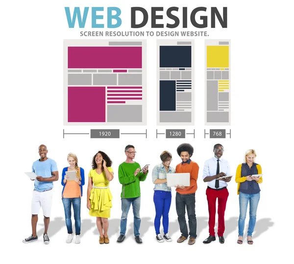 Web Design, conceito de informação de mídia — Fotografia de Stock