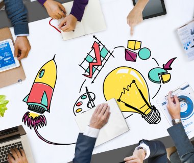 Fikirler ilham yaratıcı kavram düşünüyorum