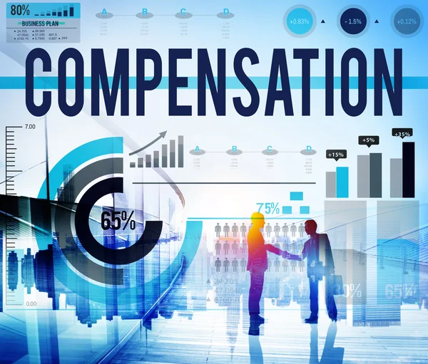 Kompenzációs kifizetés gazdasági koncepció — Stock Fotó