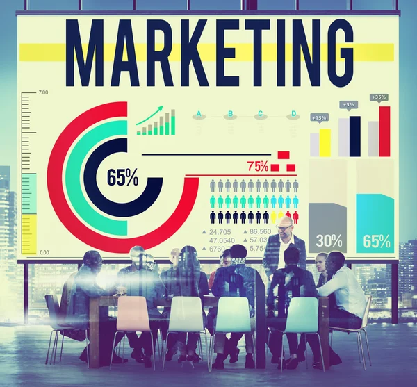마케팅 광고 전략 개념 — 스톡 사진