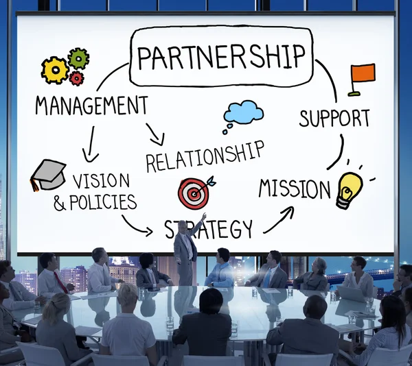 Partnerschap Support Team organisatie Concept — Stockfoto