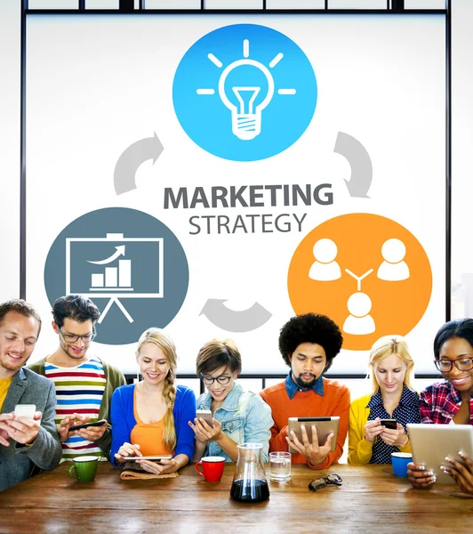 Estrategia de Marketing Concepto de Marca — Foto de Stock