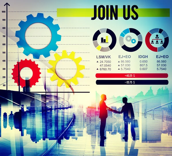 Join us, Networking Sharing Information Concept — Stock Photo, Image