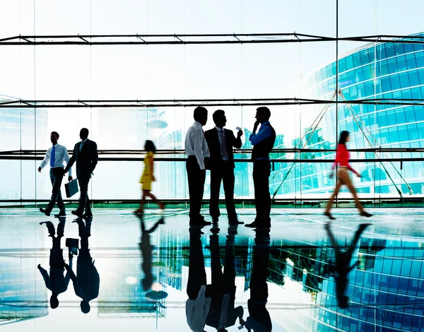 Silhouettes of Business People — Stock Photo, Image