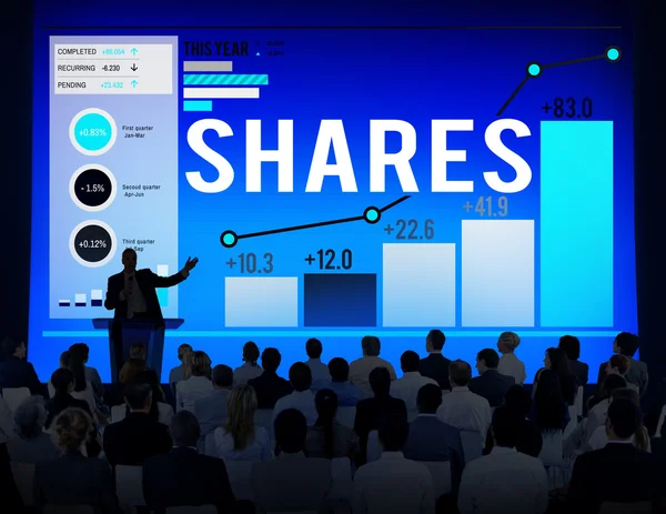 Shares Sharing Corporate Concept — Stock Photo, Image