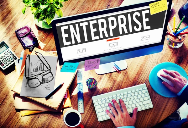 Enterprise Company Conceito de Projeto de Negócio — Fotografia de Stock