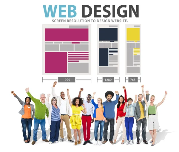 Web Design, Media informatie Concept — Stockfoto