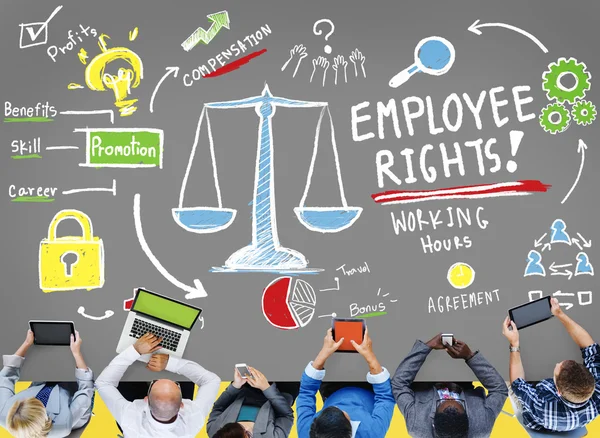 Diritti dei dipendenti Prestazioni di lavoro Abilità Carriera Compensazione Conce — Foto Stock