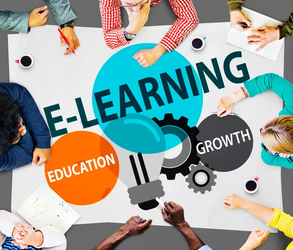 E-learning oktatás növekedés fogalma — Stock Fotó
