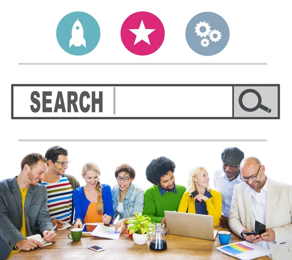 Web page with search Concept — Stock Photo, Image