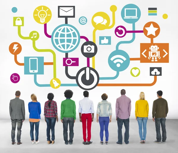 Global Communications sociale netwerken Concept — Stockfoto