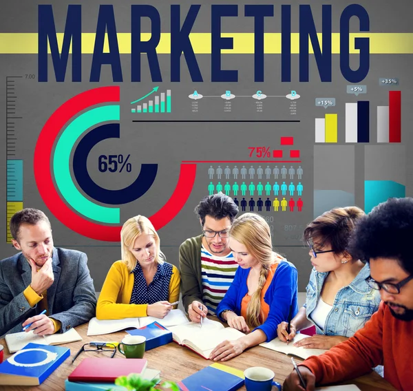 Marketingový koncept reklamní strategie — Stock fotografie