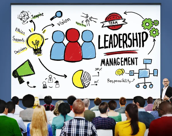 Przywództwo lider koncepcji zarządzania — Zdjęcie stockowe