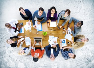 Kurumsal tartışma sahip iş adamları