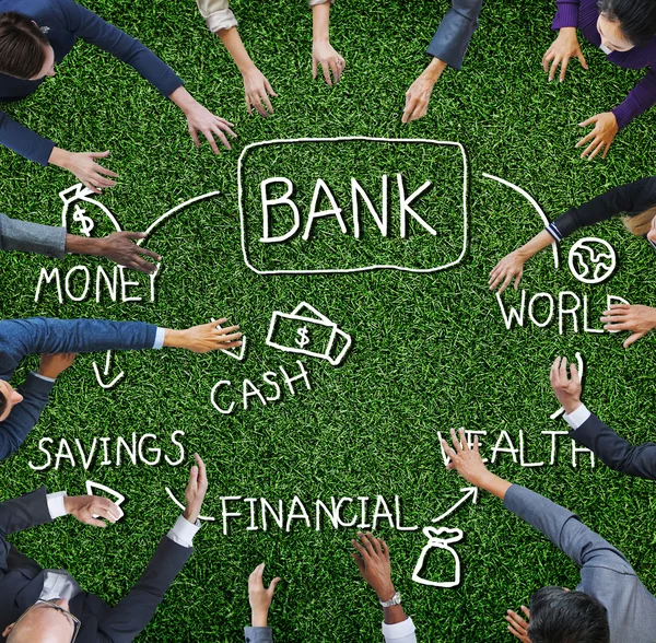 Концепция сбережений банковских финансовых инвестиций — стоковое фото