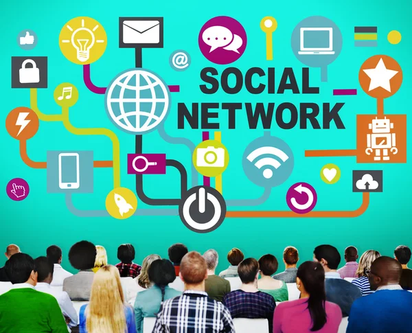 社会的ネットワークの概念 — ストック写真