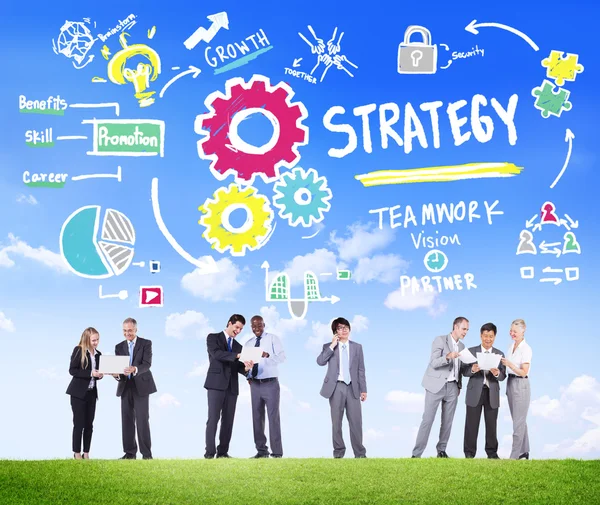 Strategie Teamwork visie Concept — Stockfoto