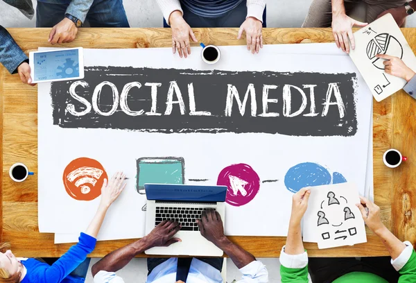 Diversità persone e Social Media Concept — Foto Stock