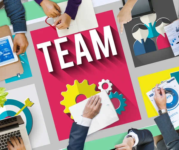 Teamwork, Team samenwerking Concept — Stockfoto