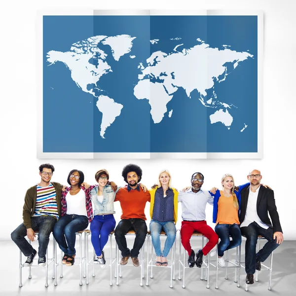 Wereld Global Business cartografie Concept — Stockfoto