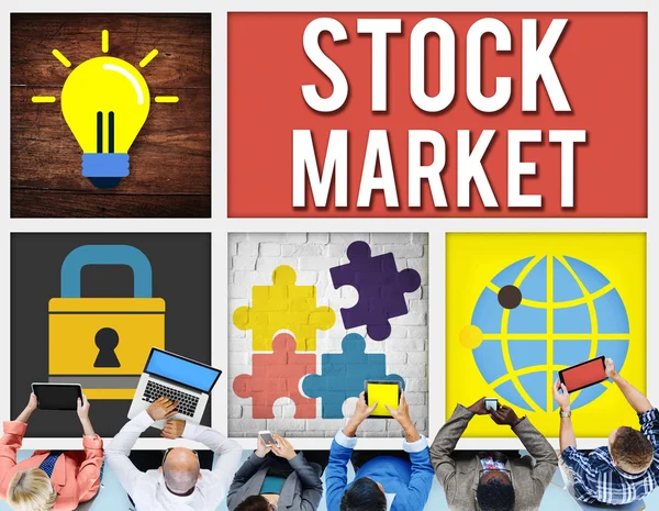 Conceito de risco de mercado de ações — Fotografia de Stock