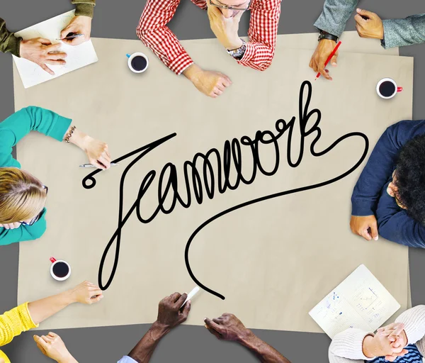 Teamwork Team Collaboration Concept — Stockfoto