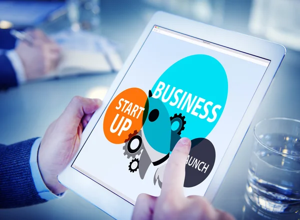 Laptop med text: Business — Stockfoto