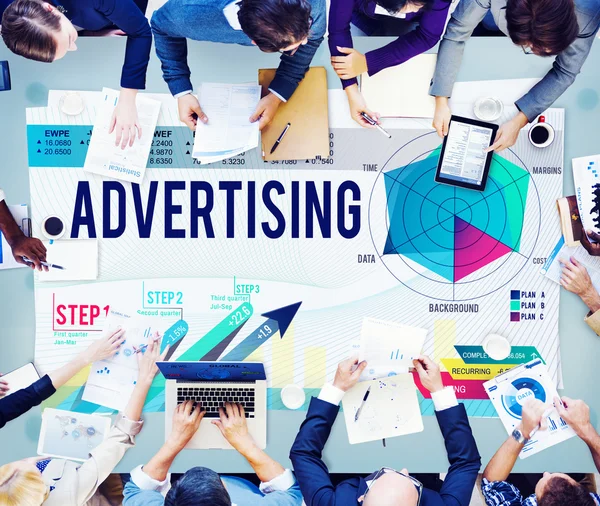 Conceito de Marketing de Publicidade — Fotografia de Stock