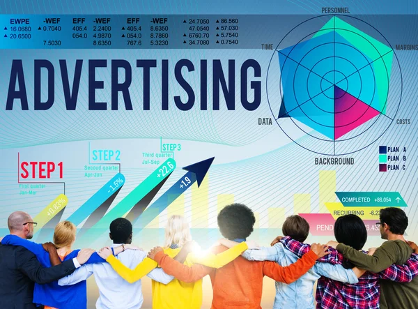 Conceito de Promoção de Marketing de Publicidade — Fotografia de Stock
