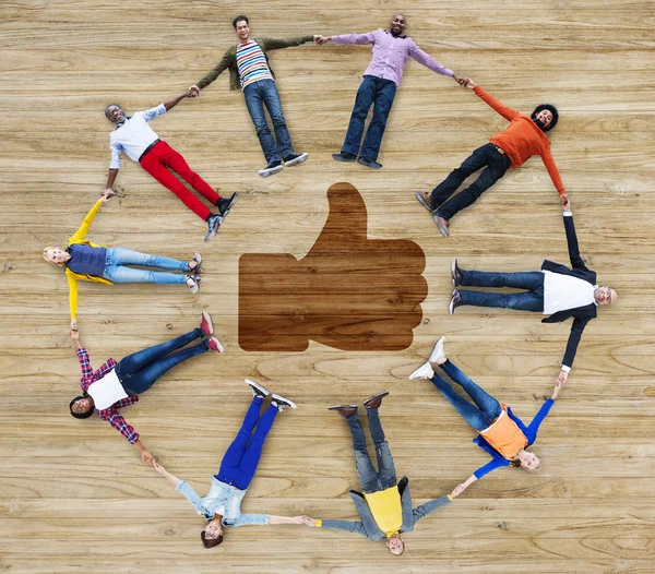 Group of People lying down — Stock Photo, Image