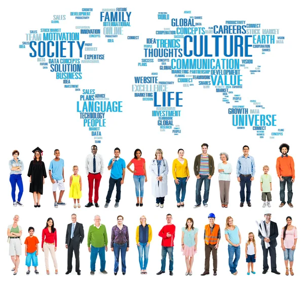 Diversity people standing together — Stock Photo, Image