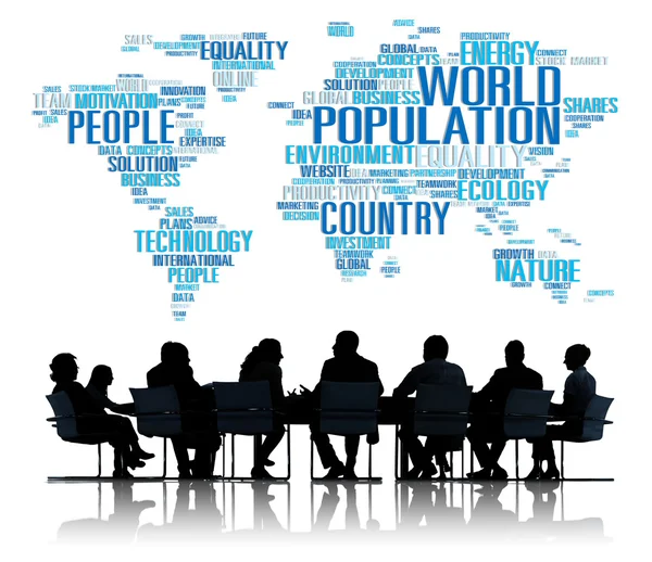Conceito da Comunidade Global da População Mundial — Fotografia de Stock
