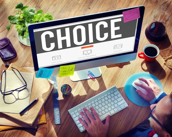 Choice beslut koncept — Stockfoto