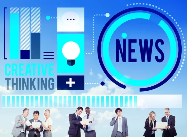 News Media Comunicazione Globale Concetto di pubblicazione — Foto Stock