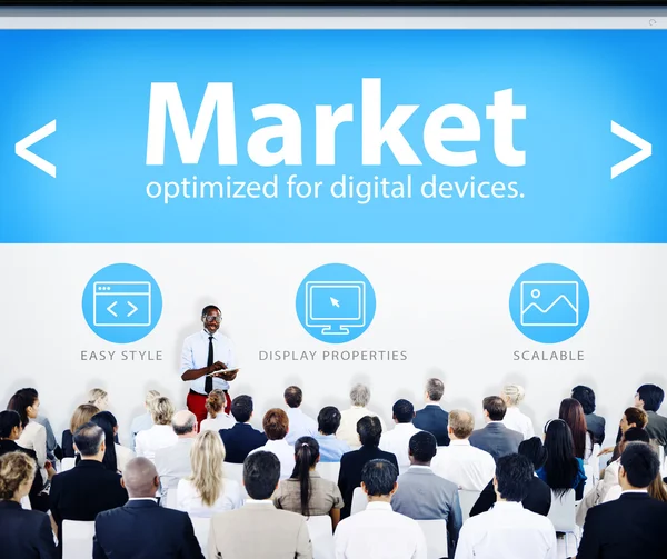 Business Market Presentation Concept — Stock Photo, Image