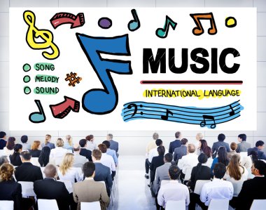 Müzik notlar şarkı eğlence kavramının